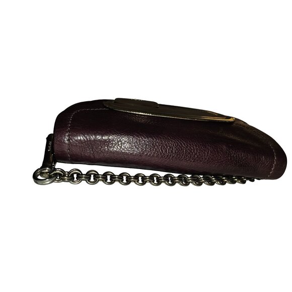 Prada Purple Lambskin Leather Shoulder Bag Mirror Chain Bag w Chain Strap - Picture 7 of 12